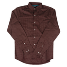 Men's Wrangler Cody Johnson Brown Printed Button Down Shirt 112381552