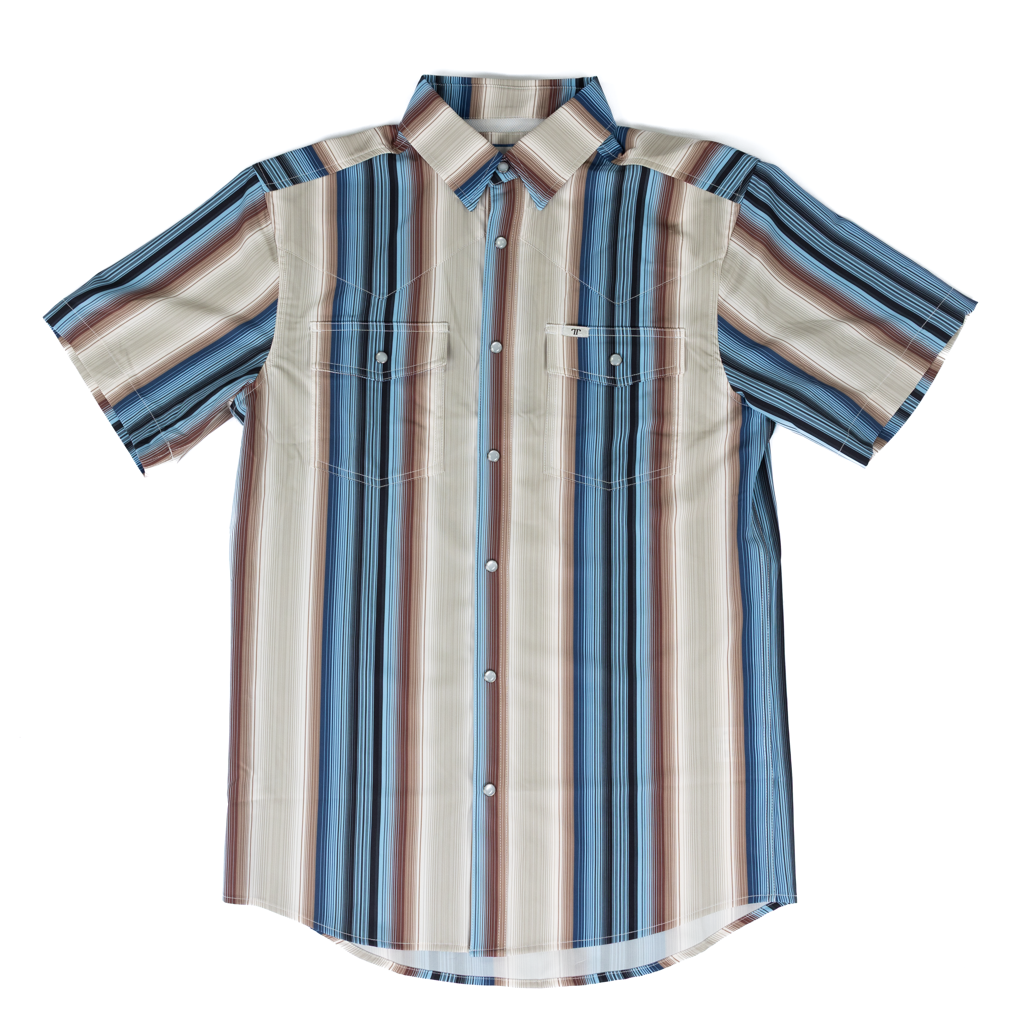 Men's Ferrell Short Sleeve Cream Snap Shirt FPS1026037