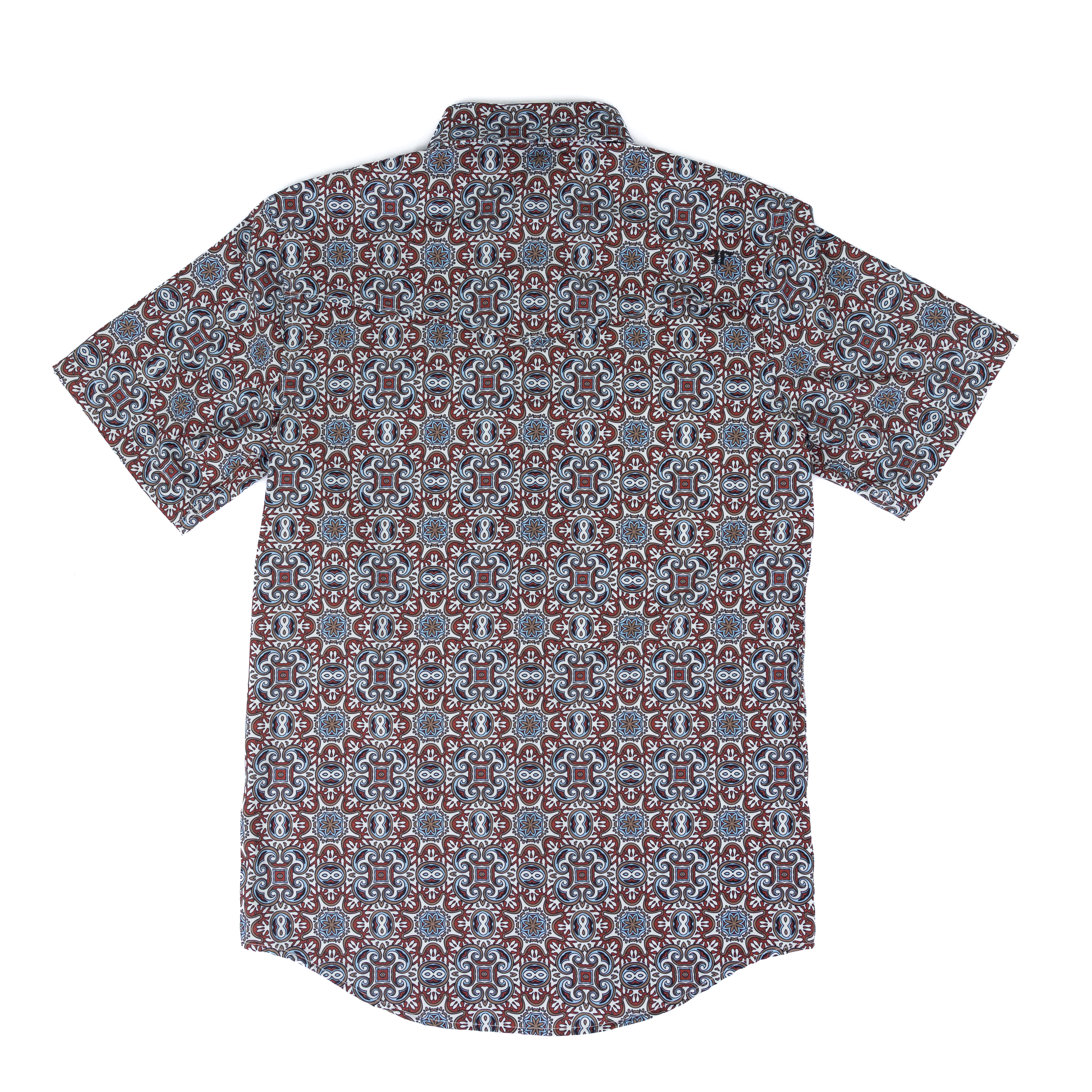Men's Ferrell Bennett Brown Short Sleeve Snap Shirt FPS1026011