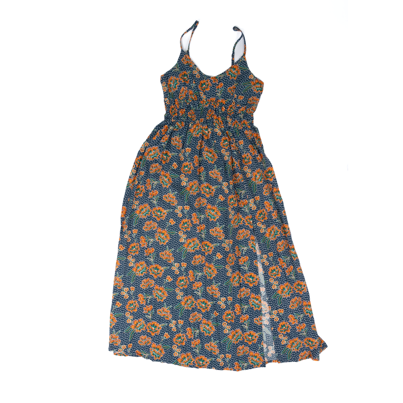 Women's Rock and Roll Floral Print Midi Dress BWD0R08086