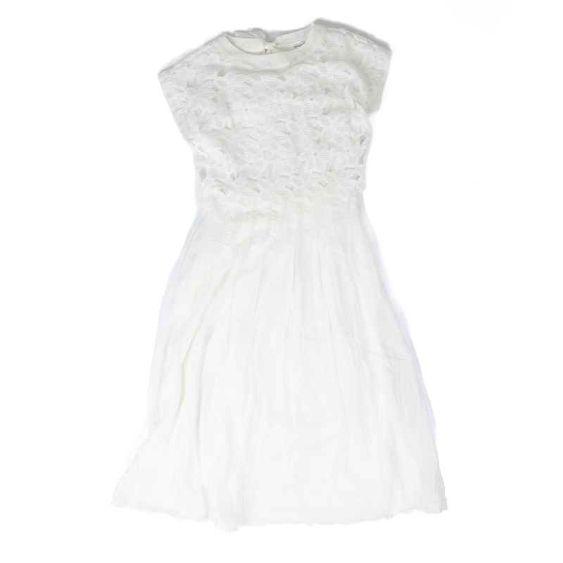 Women's White Twofer Floral Lace Dress SP0976