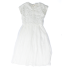 Women's White Twofer Floral Lace Dress SP0976