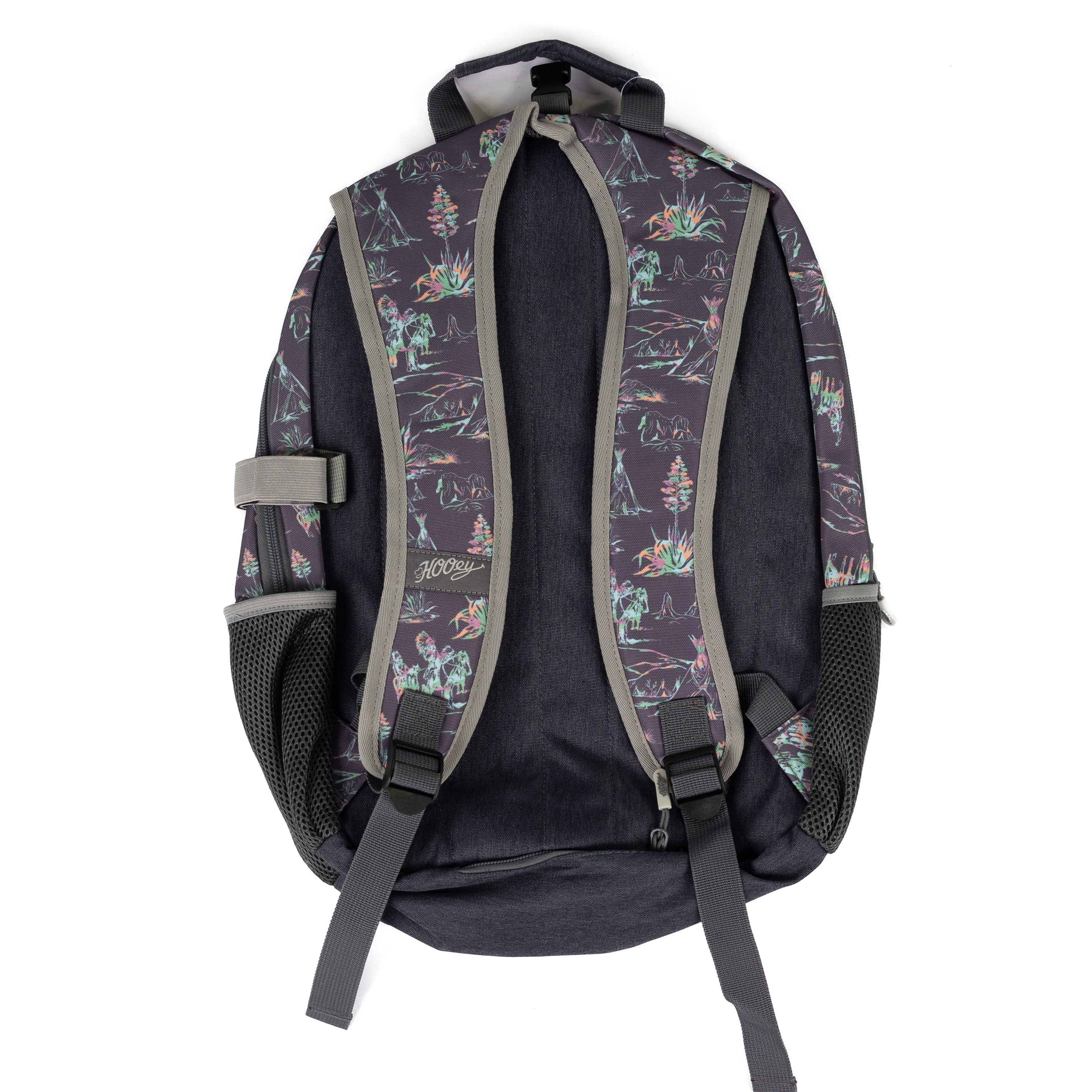Hooey Charcoal and Gray Rockstar Printed Backpack BP2602CHPR