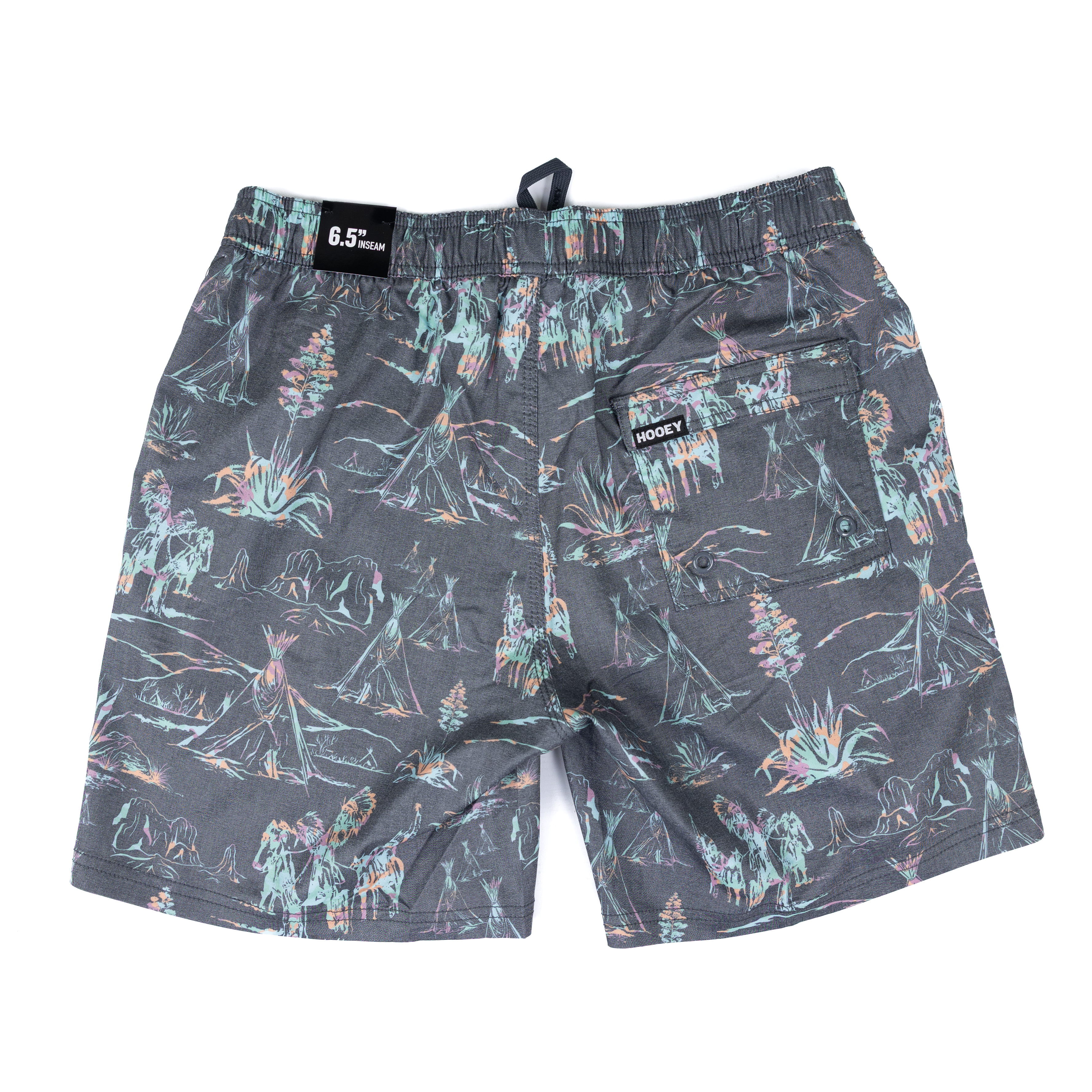 Men's Hooey Gray Pinstripe Boardshorts HB2601CHPR