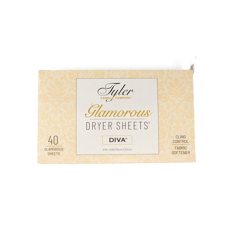Tyler Candle Company Diva Scented Dryer Sheets 50111