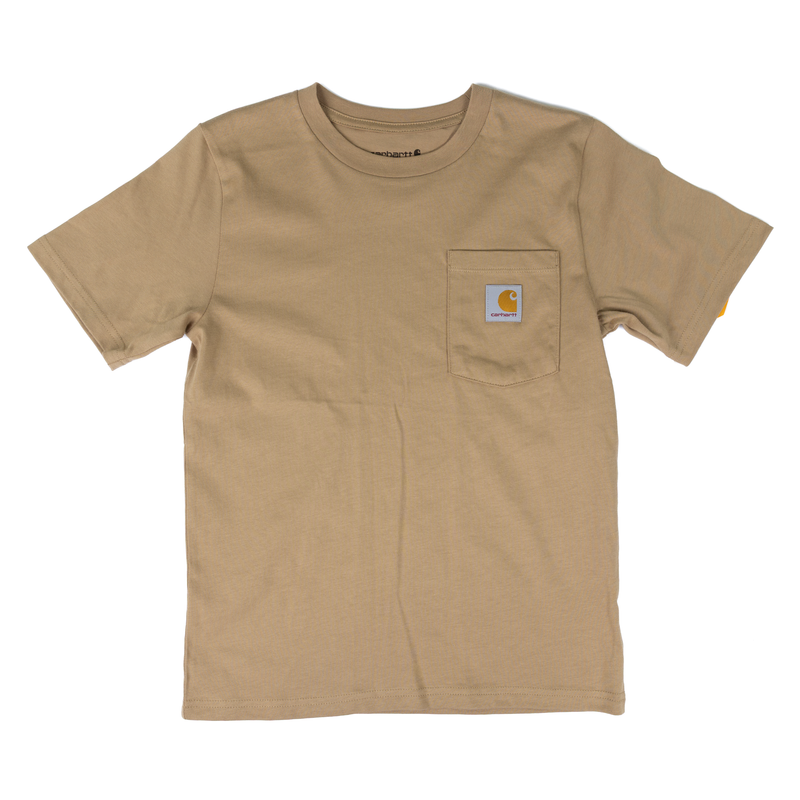 Boy's Carhartt Short Sleeve Pocket Khaki T-shirt CA6788-CT06