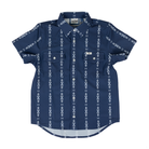 Boy's Ferrell Blue Short Sleeve Maverick Snap Shirt KPS3026064