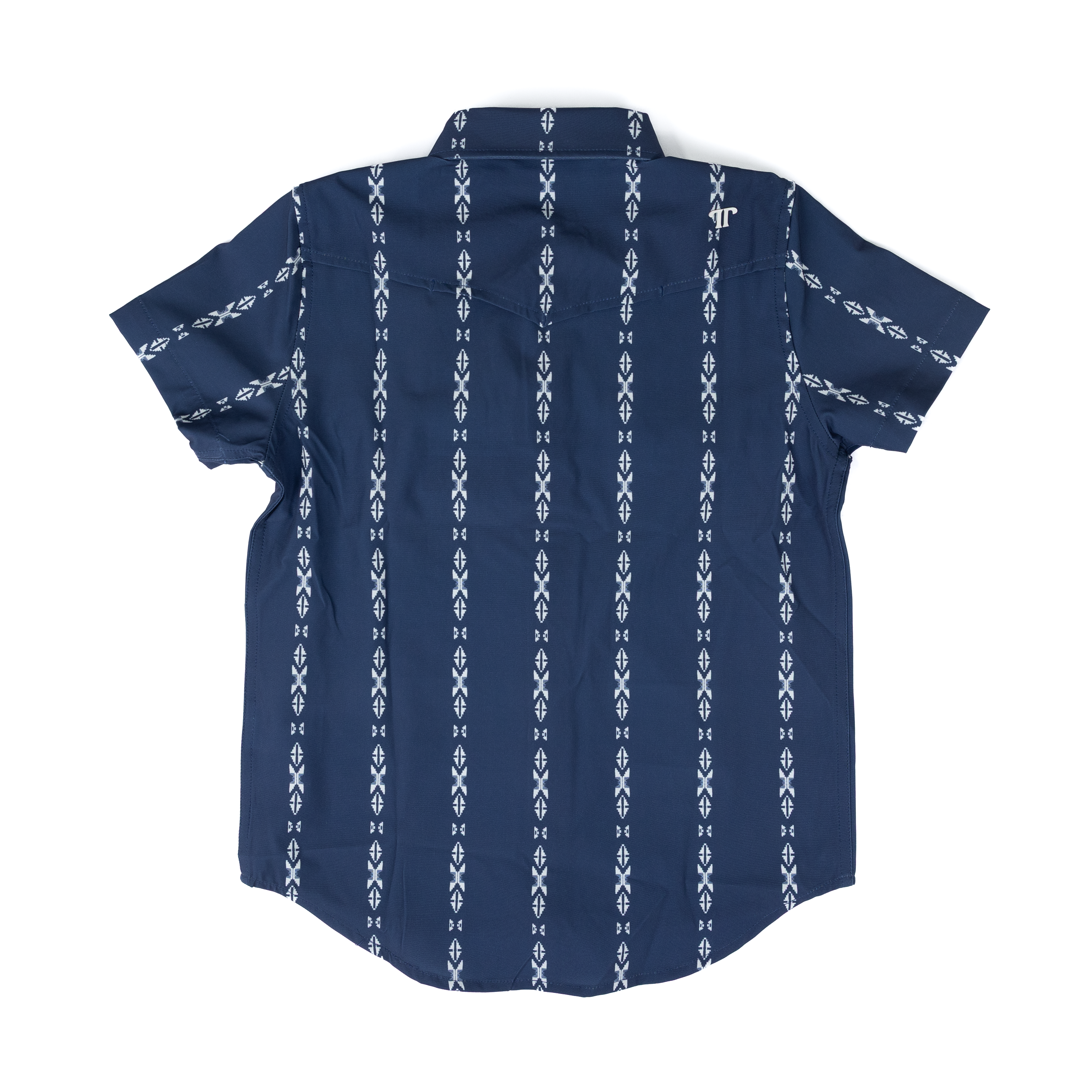 Boy's Ferrell Blue Short Sleeve Maverick Snap Shirt KPS3026064