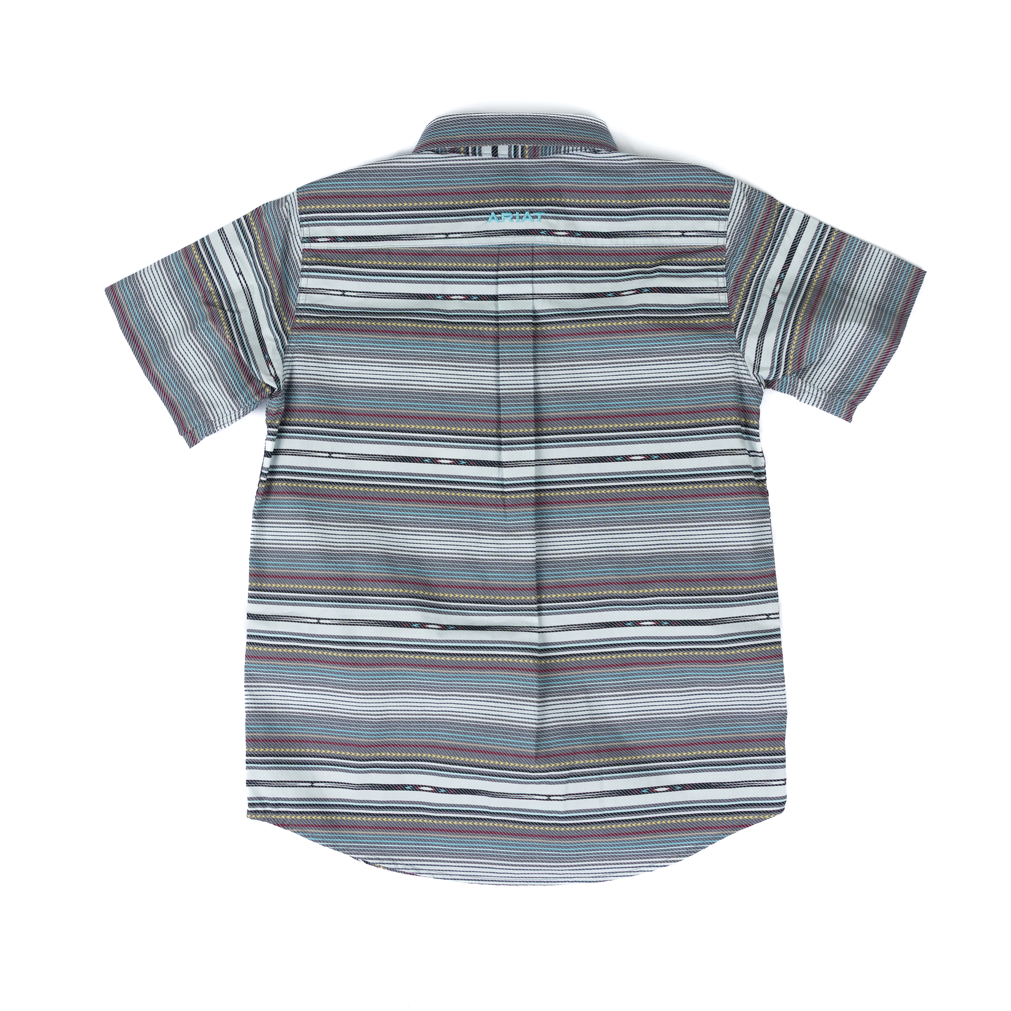 Boy's Ariat Short Sleeve Pauline Multicolor Stripe Button Up Shirt 10071621