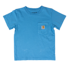 Boy's Carhartt Short Sleeve Light Blue Pocket T-shirt CA6789-B197W