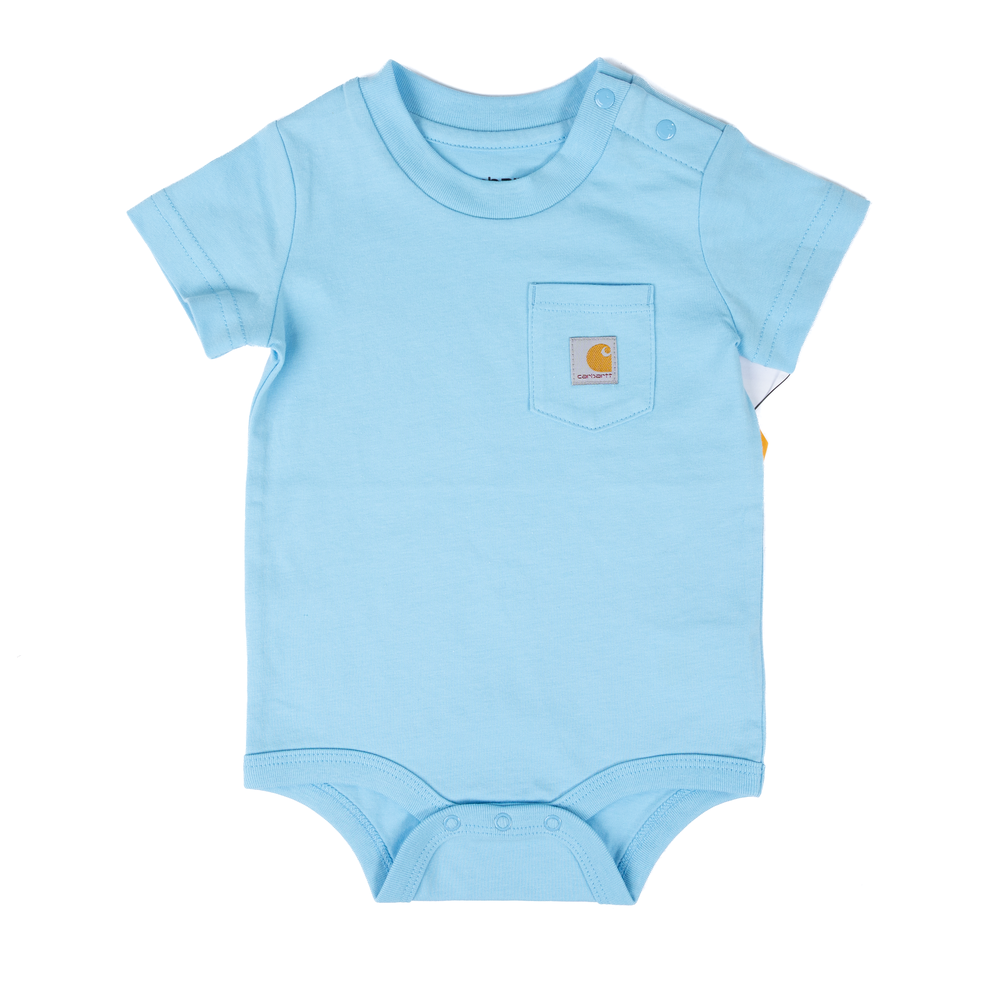 Boy's Carhartt Short Sleeve Light Blue Bodysuit CA5020-HS3
