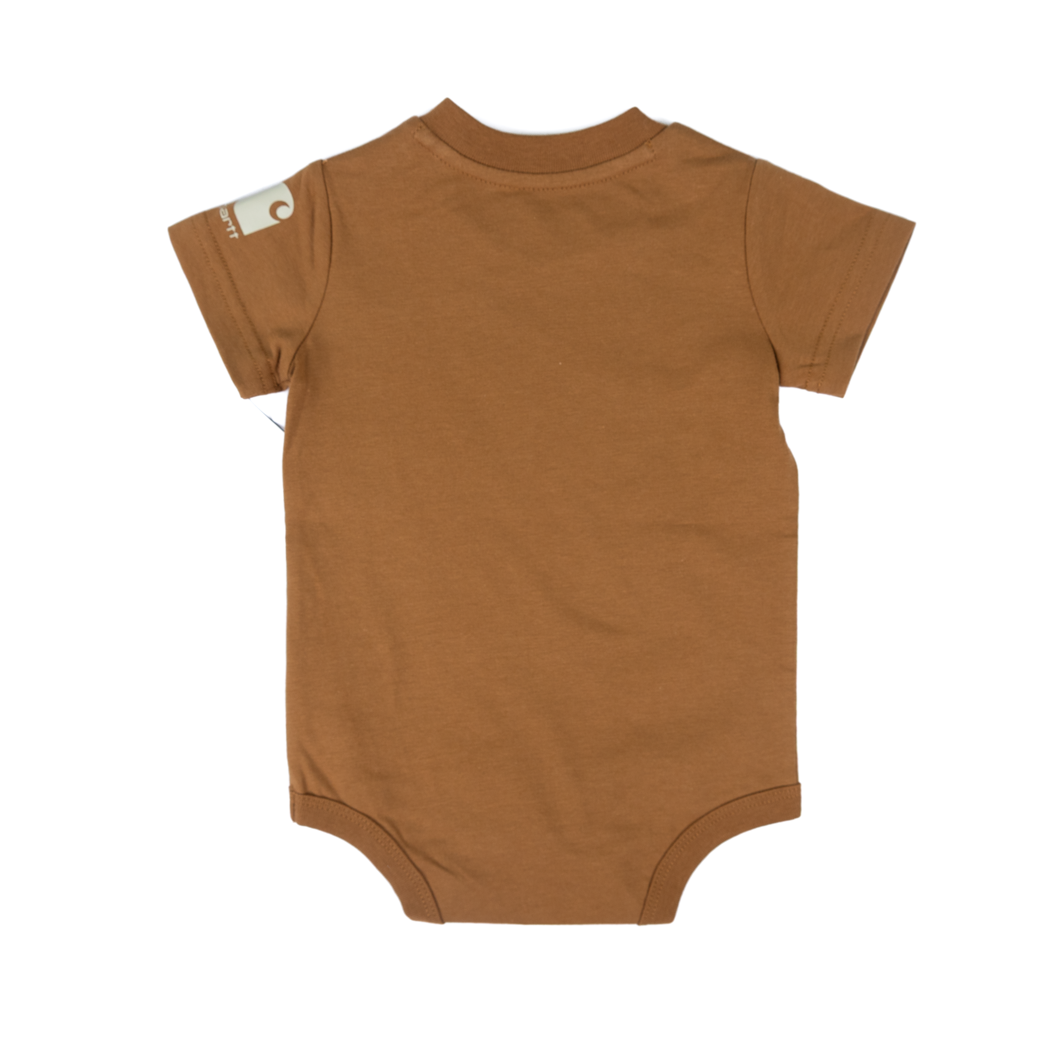 Boy's Carhartt Short Sleeve Brown Tractor Bodysuit CA6831-D15