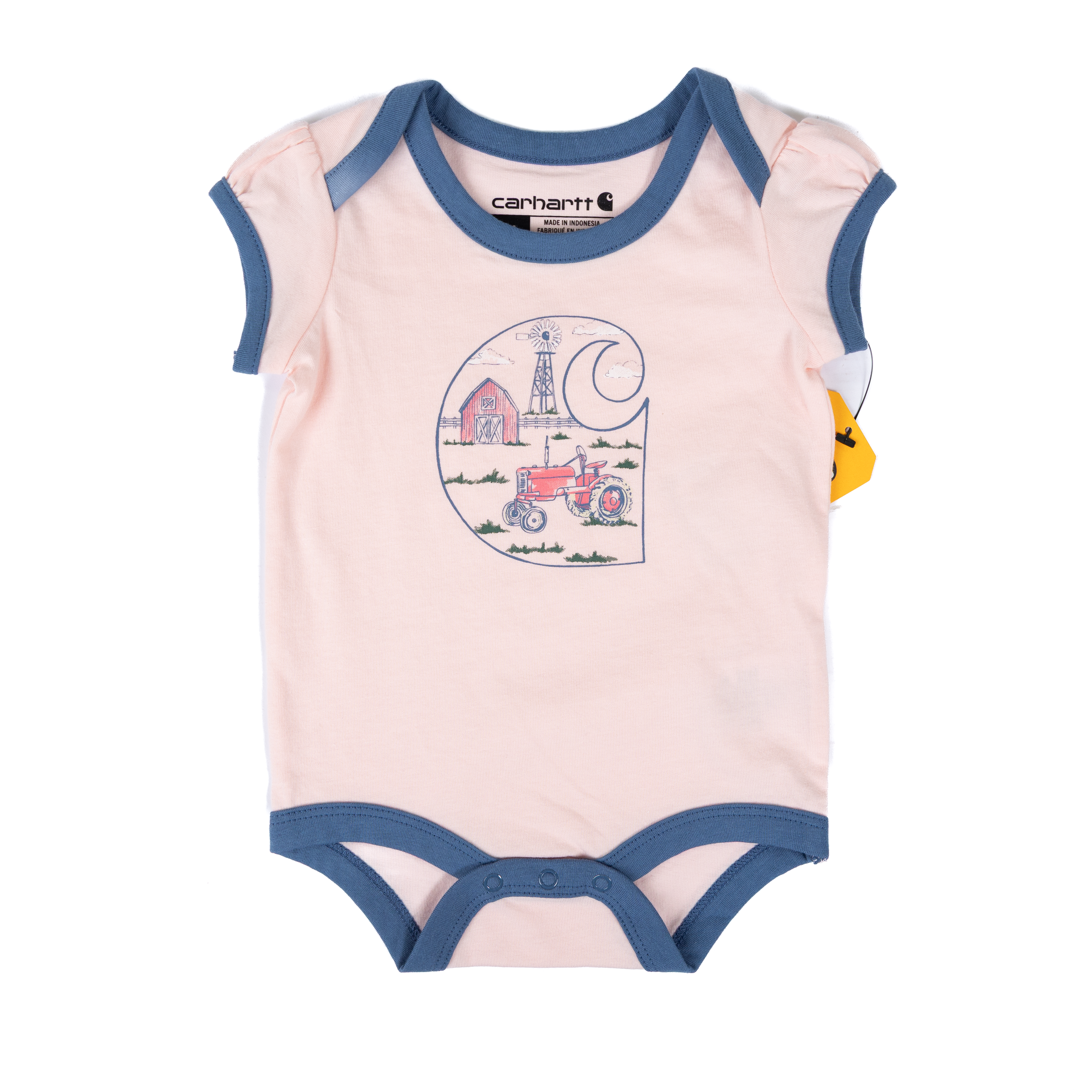 Girl's Carhartt Short Sleeve Tractor BodySuit CA7190-P365