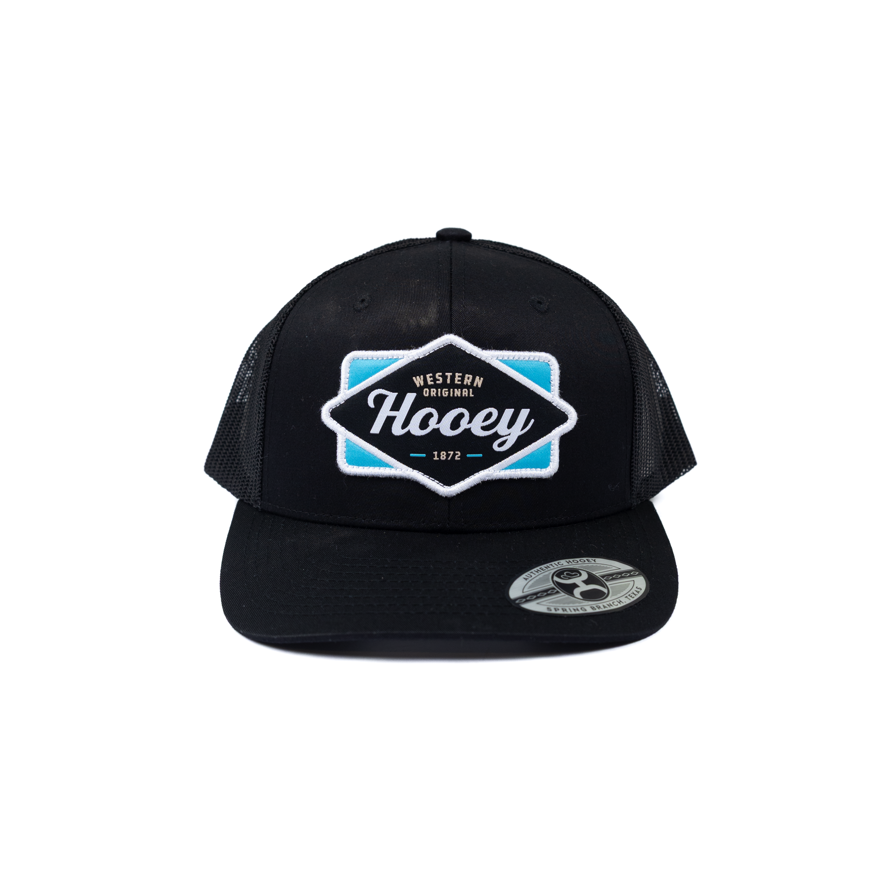 Men's Hooey Black Mesh Cap with Diamond Patch 2322T-BK