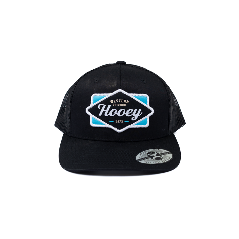 Men's Hooey Black Mesh Cap with Diamond Patch 2322T-BK