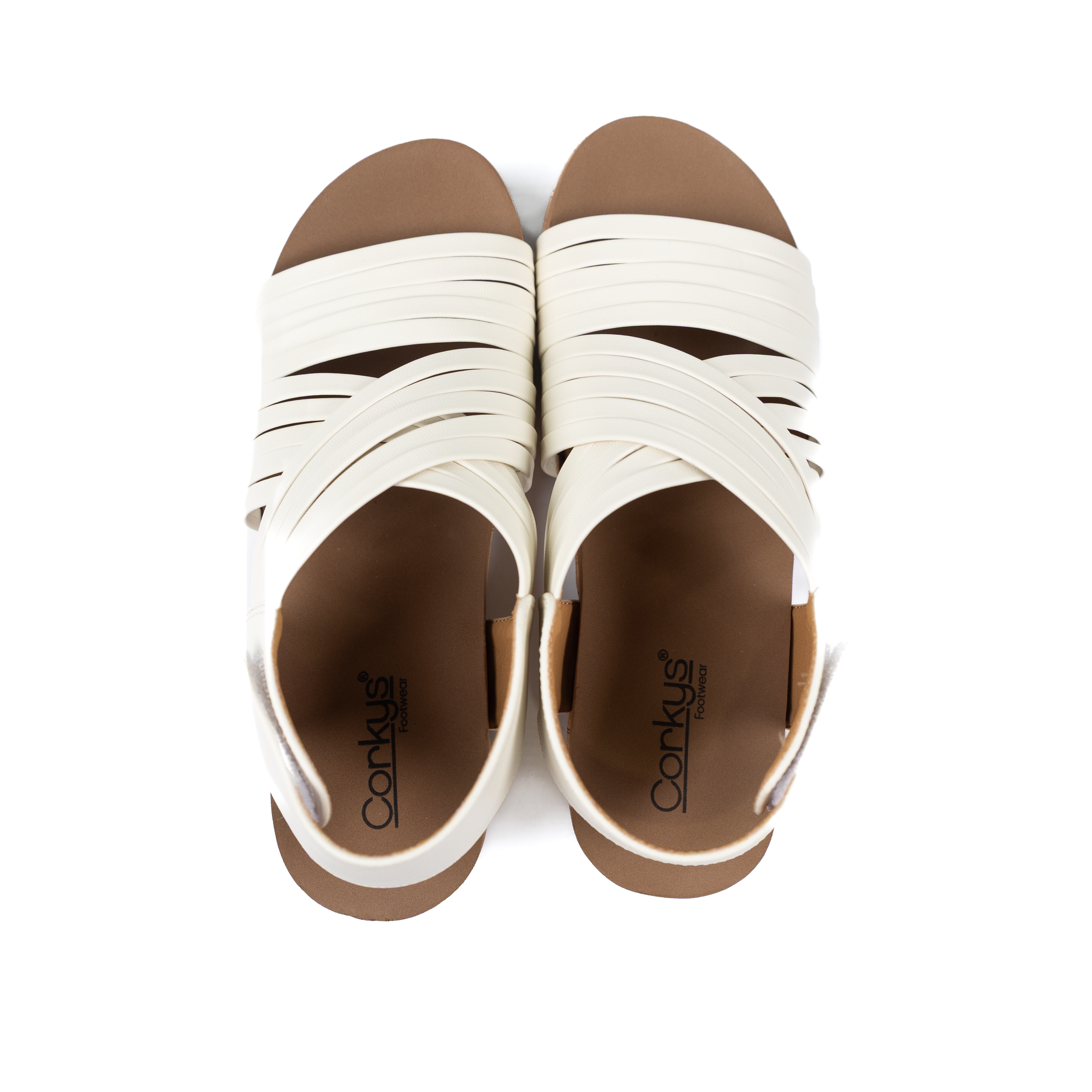 Women's Corky's Ivory "Good For You" Wedge Sandals 41-0706-IVRY