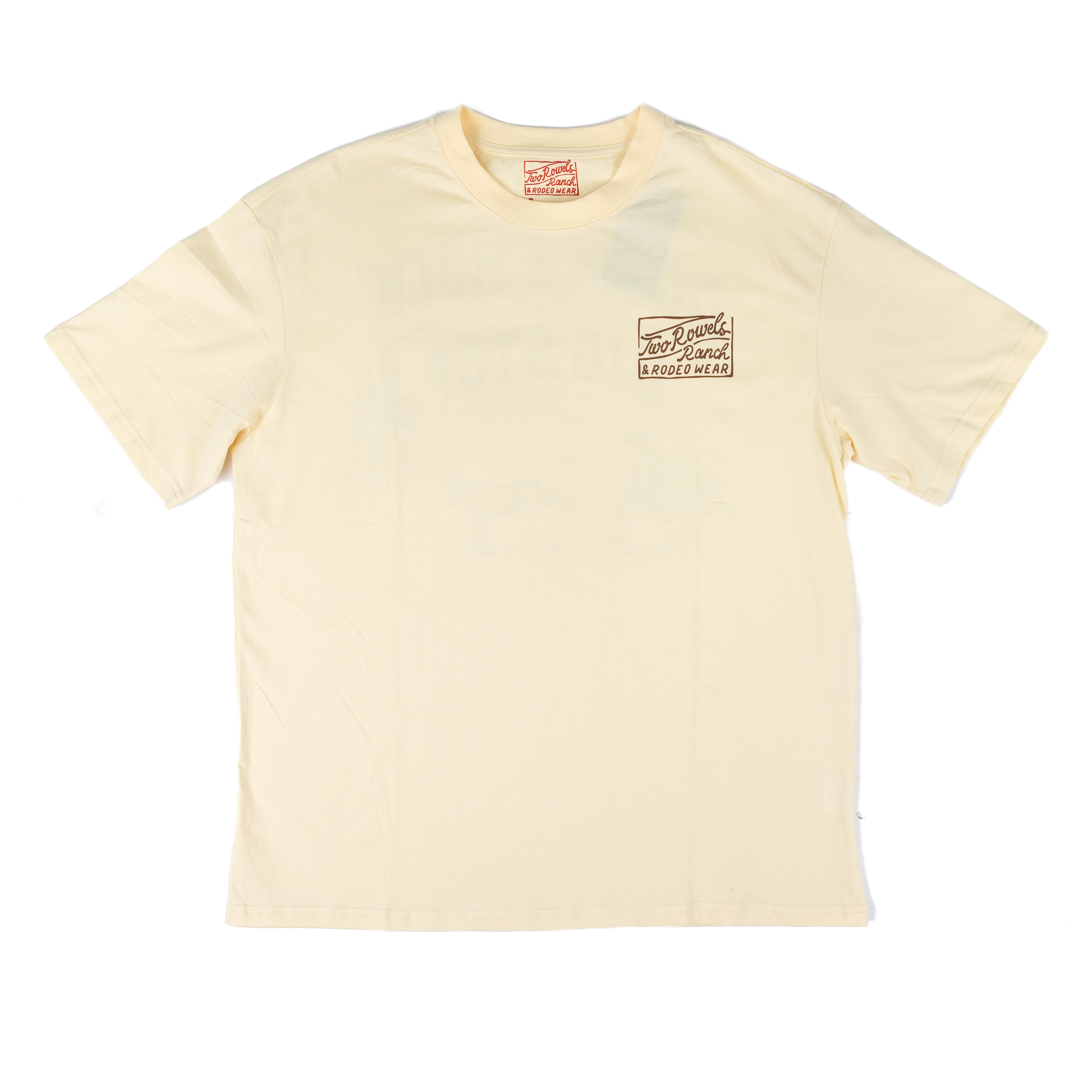 Men's 2 Rowels Ranch Beige Short Sleeve "Double Hock and Big Stop" T-shirt 2R-542A-BR