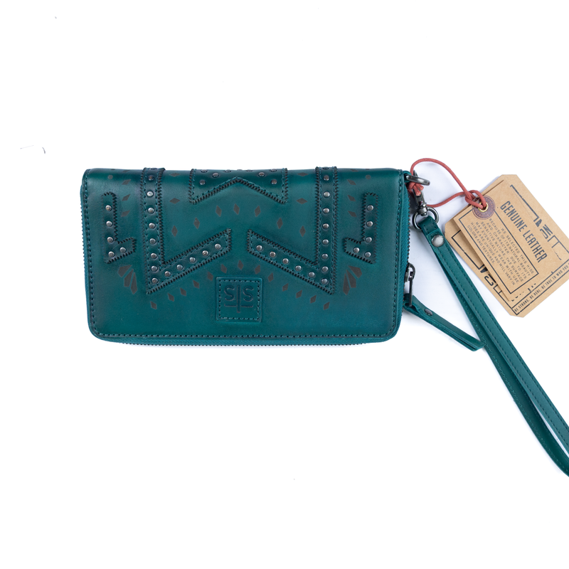 Women's STS Ranchwear Wayfarer Turquoise Juniper Bifold Wallet STS65010