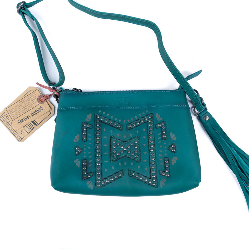 Women's Wayfarer Turquoise Grace Crossbody Bag STS35015