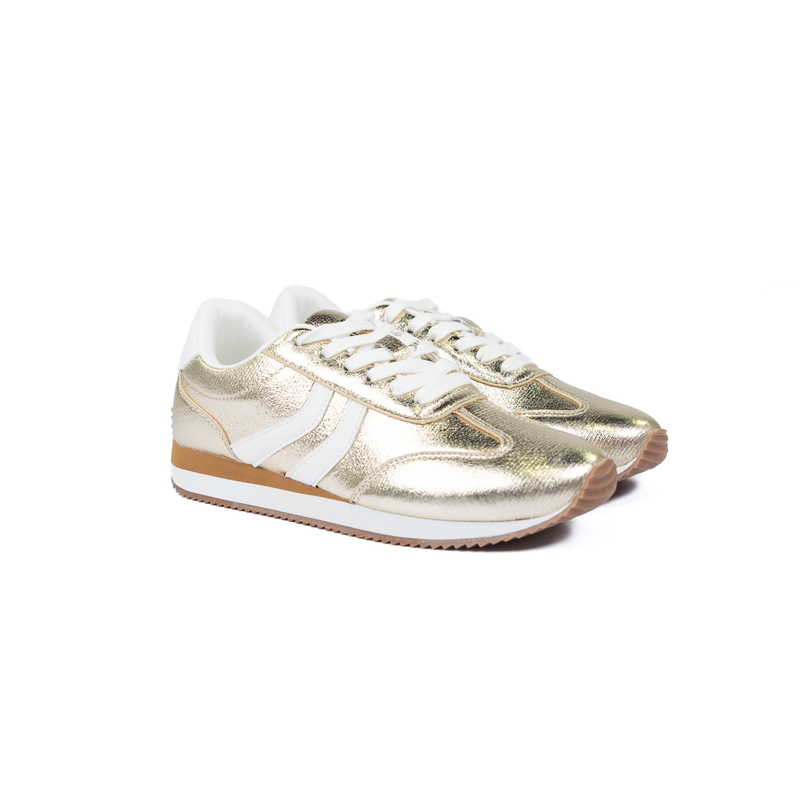 Women's Corky's Gold Crinkle Metallic Kickoff Shoes  51-0194-GOCM