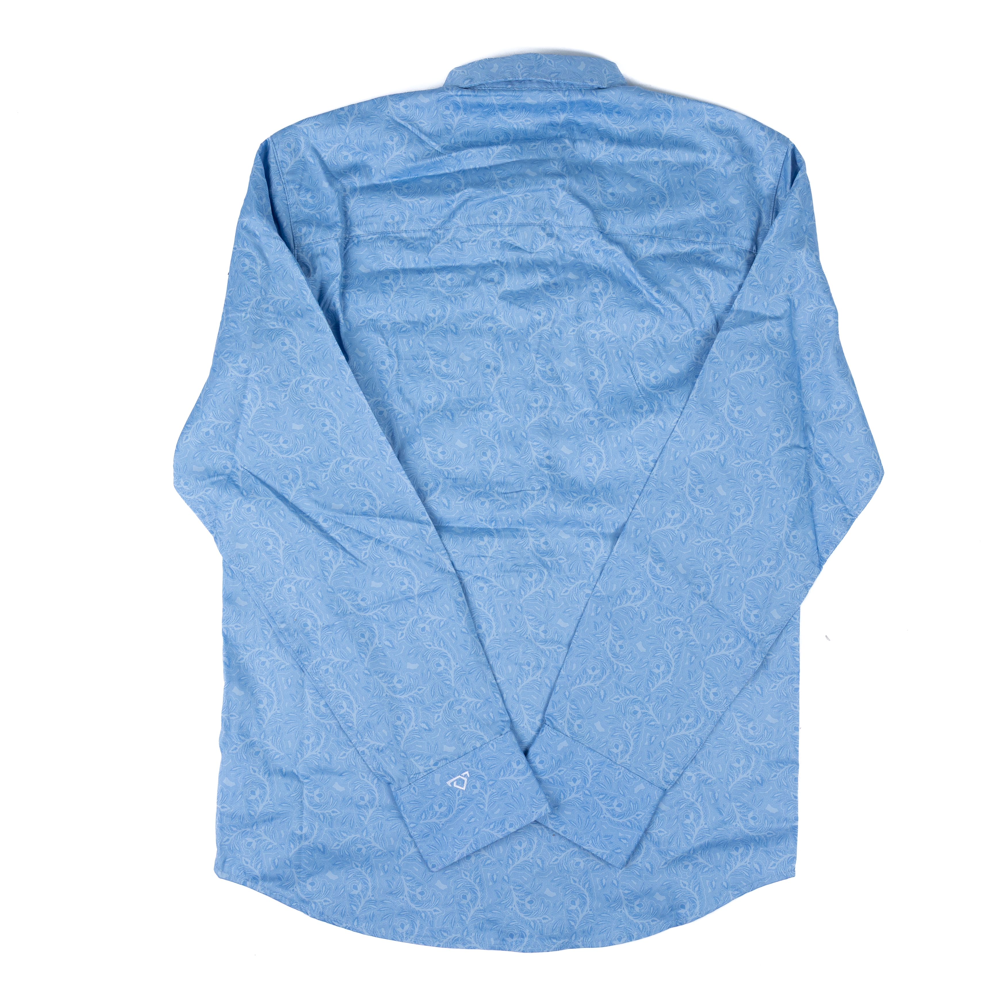 Men's Wrangler Cody Johnson Blue Printed Button Up 112378979