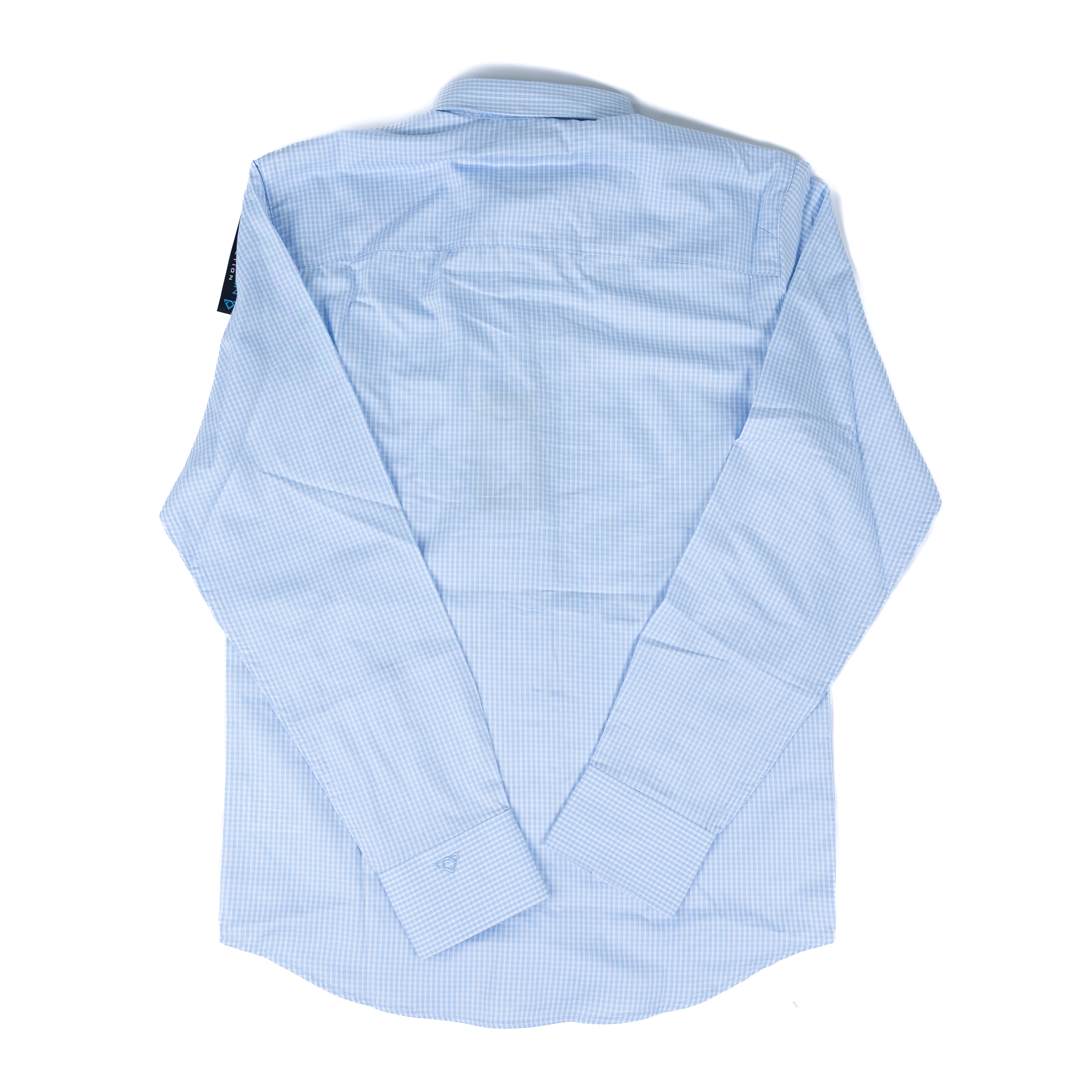 Men's Wrangler Cody Johnson Blue and White Patterned Button Up 112378975