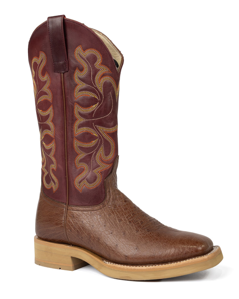 Horse Power Top Hand Men's Kango Tobacco Smooth Quill Square Toe Boots HPC505