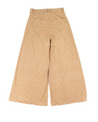 Women's Mocha Wide Corduroy Polka Dot Pants 