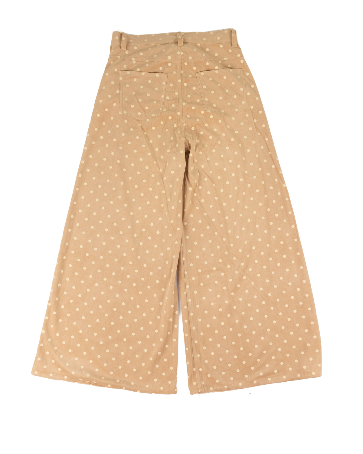 Women's Mocha Wide Corduroy Polka Dot Pants 
