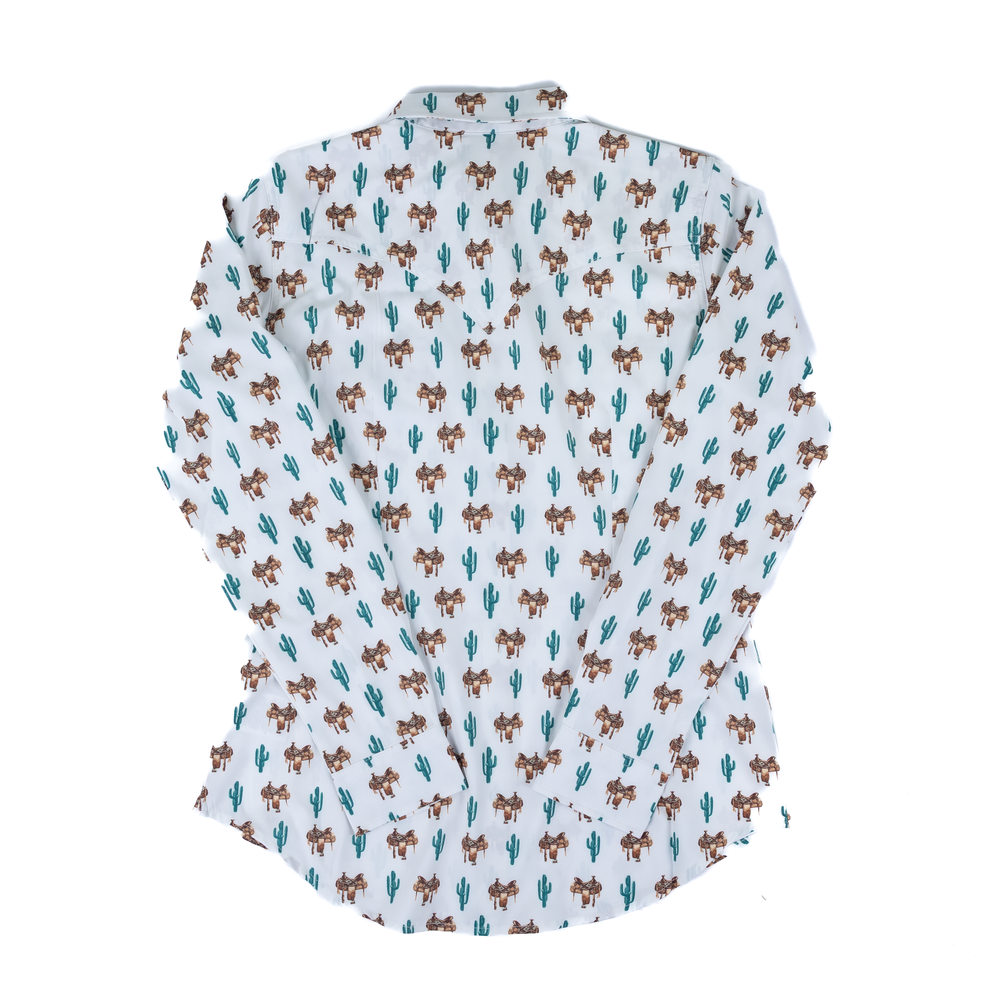 Women's Wrangler Long Sleeve Cactus and Saddles Button Up 112379521