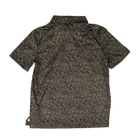 Boy's Rock and Roll Short Sleeve Dark Green Camo Printed Polo BB51T08739