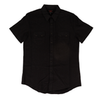 Men's Rock and Roll Denim Short Sleeve Black Button Up Shirt BMN3S08755