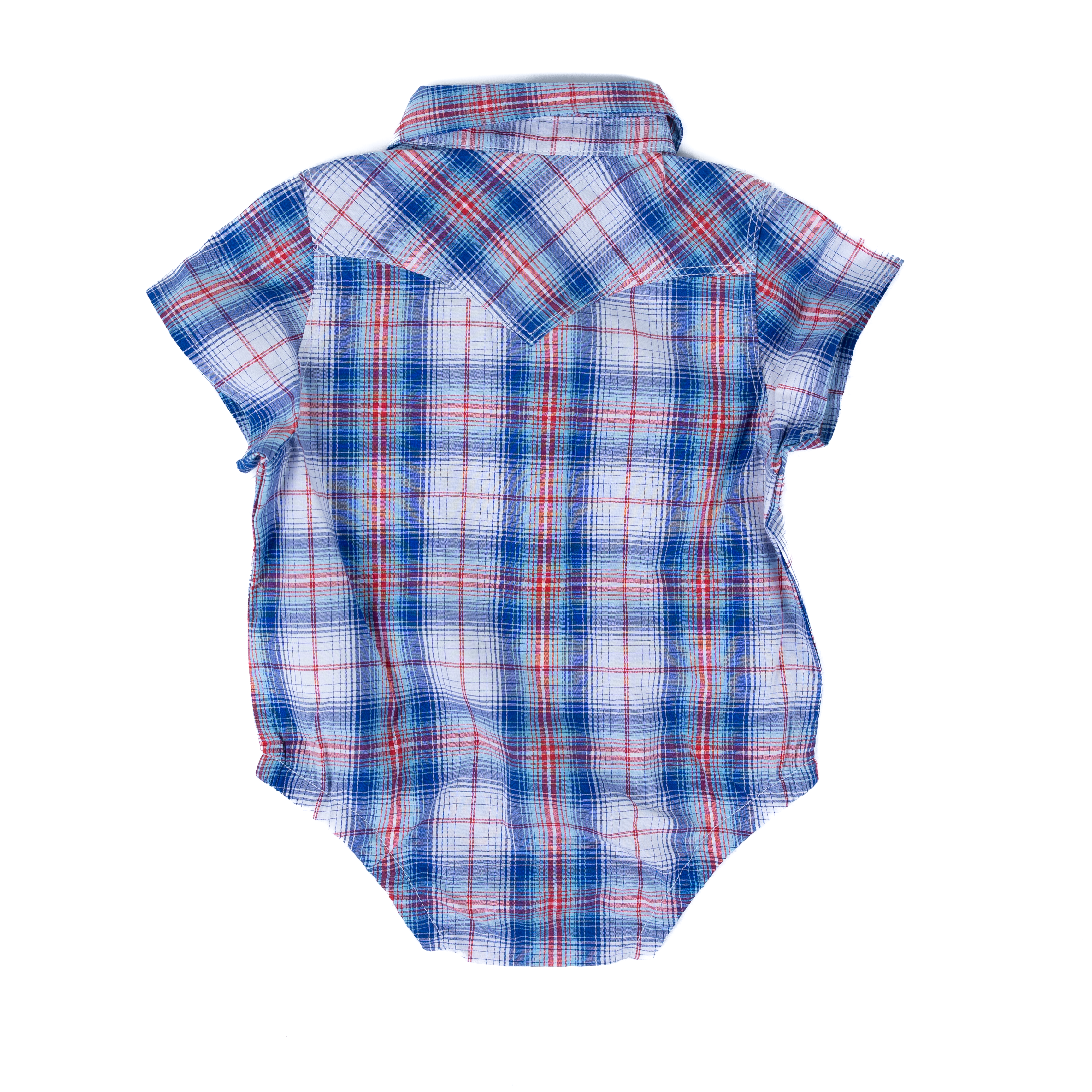 Boy's Wrangler Short Sleeve Plaid Onesie 112378814