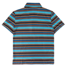 Men's Rock and Roll Short Sleeve Blue Striped Polo BM51T08726