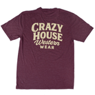 Crazy House Maroon Short Sleeve Script T-shirt 