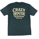 Crazy House Forest Green Short Sleeve Script T-shirt 