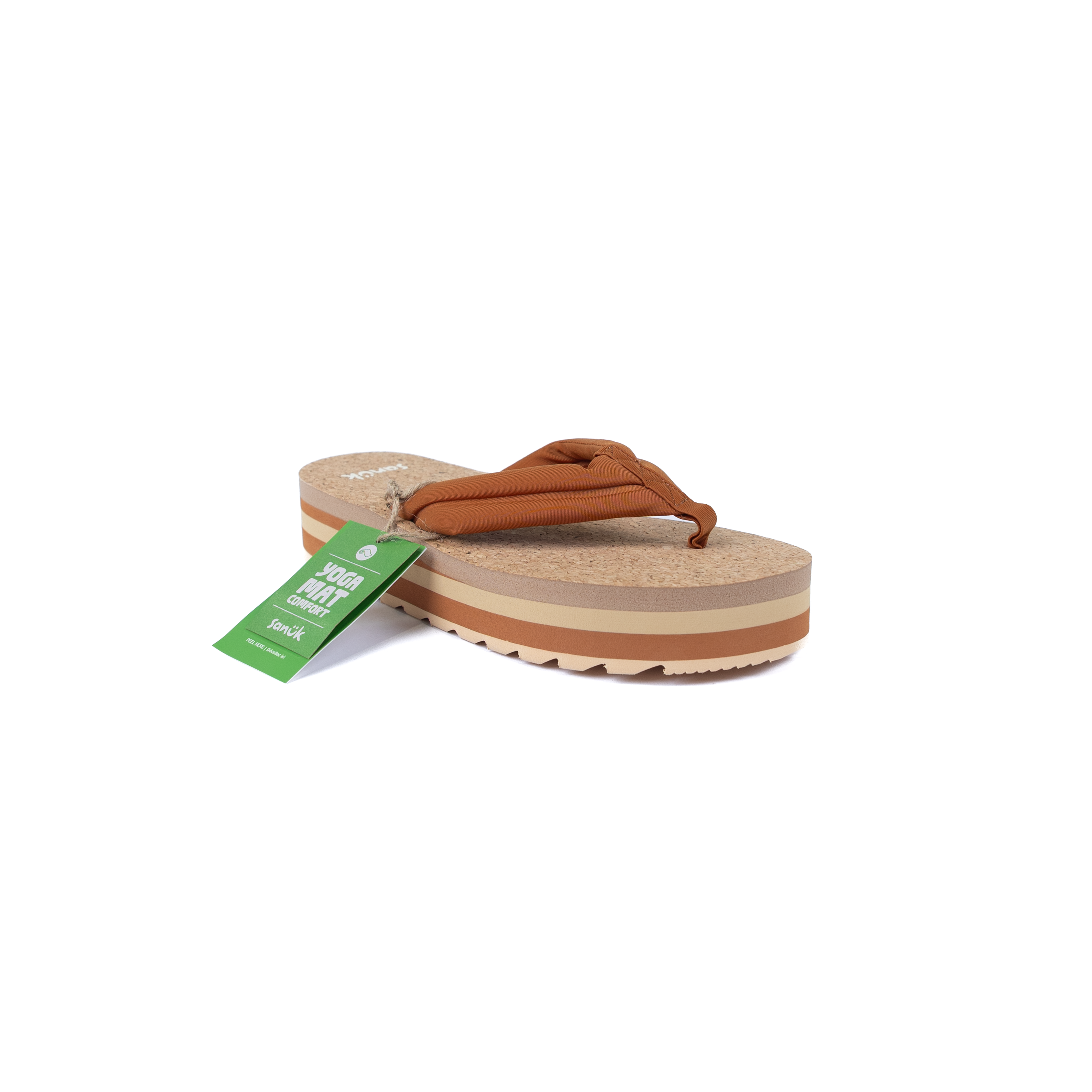 Women's Sanuk Pecan Platform Flip Flops 1174039-PEC