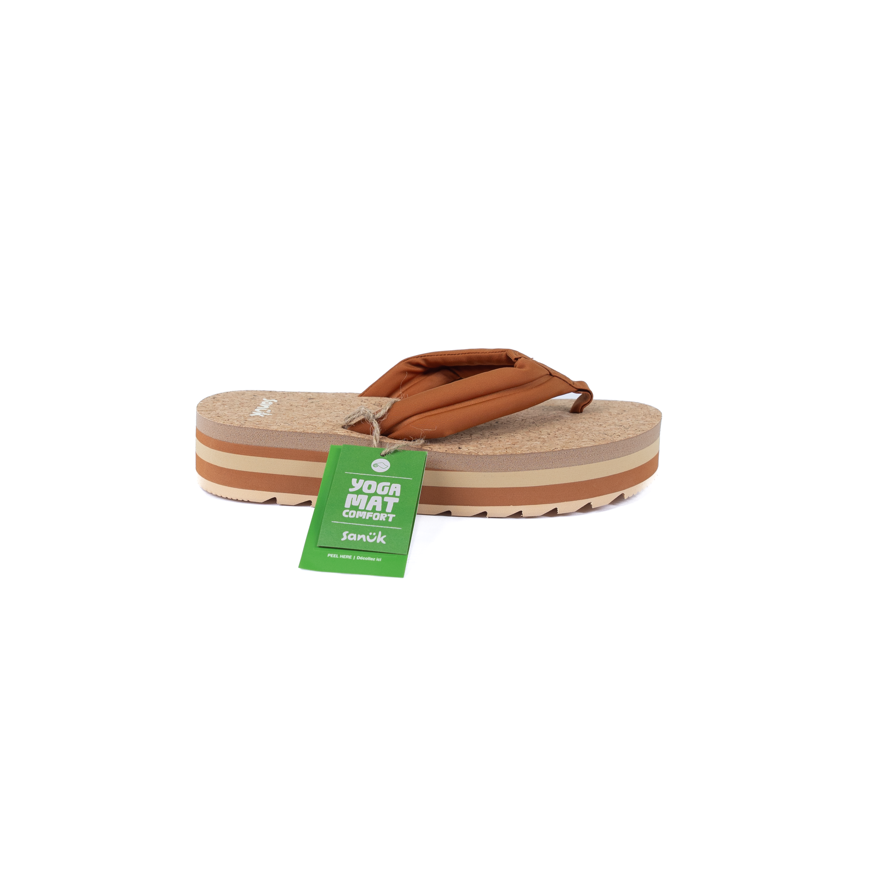 Women's Sanuk Pecan Platform Flip Flops 1174039-PEC