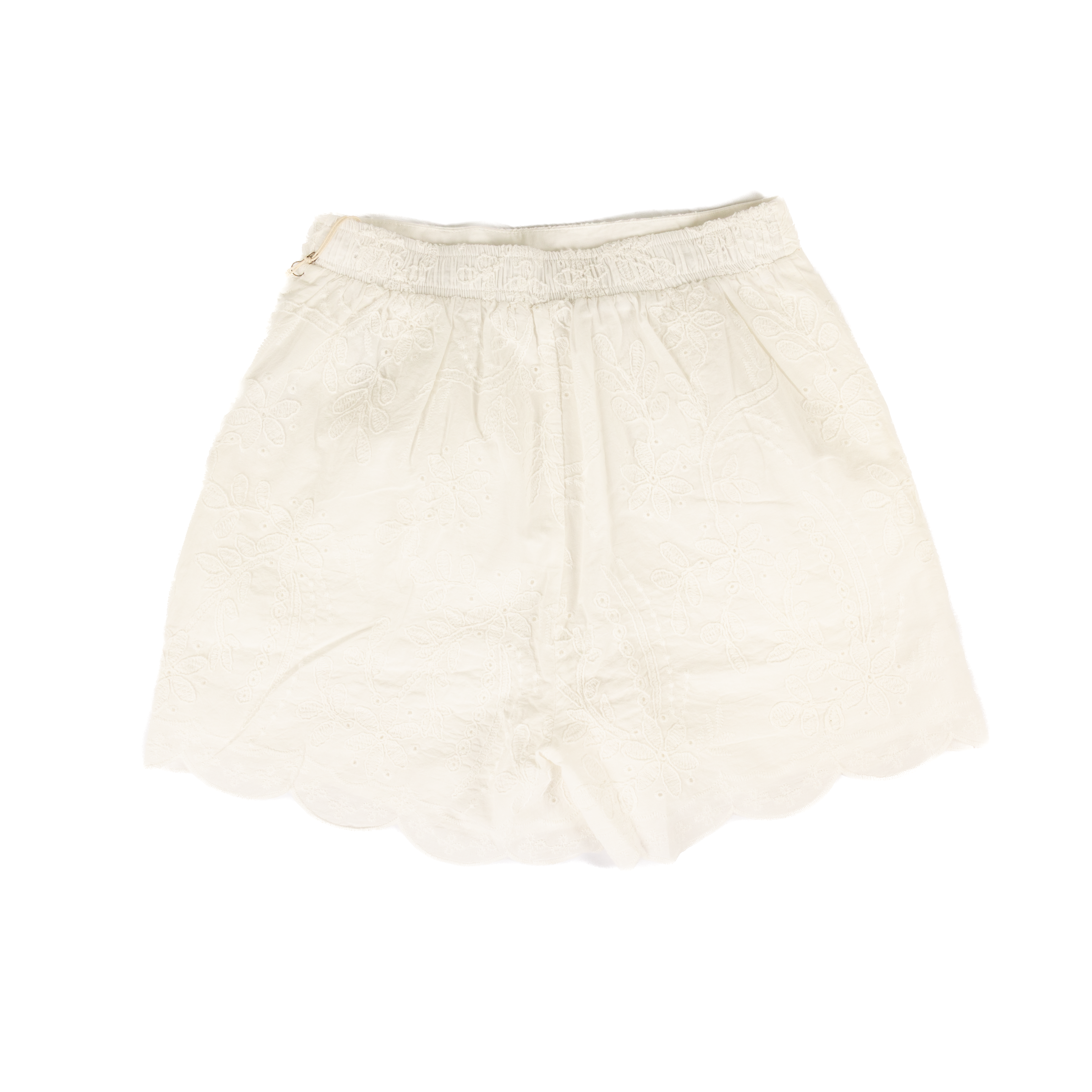 Women's Another Love White Jannie Floral Embroidery White Shorts VCBM8205WHT