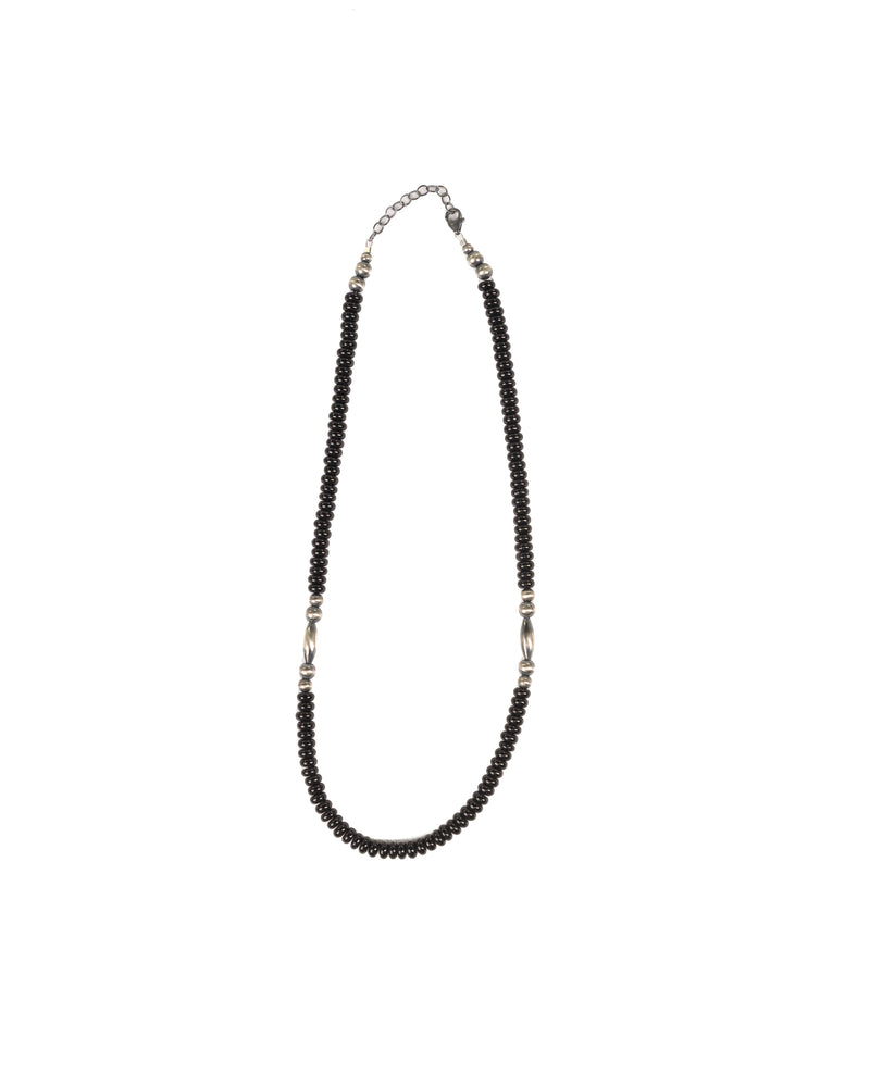 Alzuni Women's Onyx Black and Navajo Pearl Authentic Necklace 