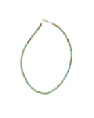 Alzuni Women's Authentic Turquoise Disk Bead Necklace