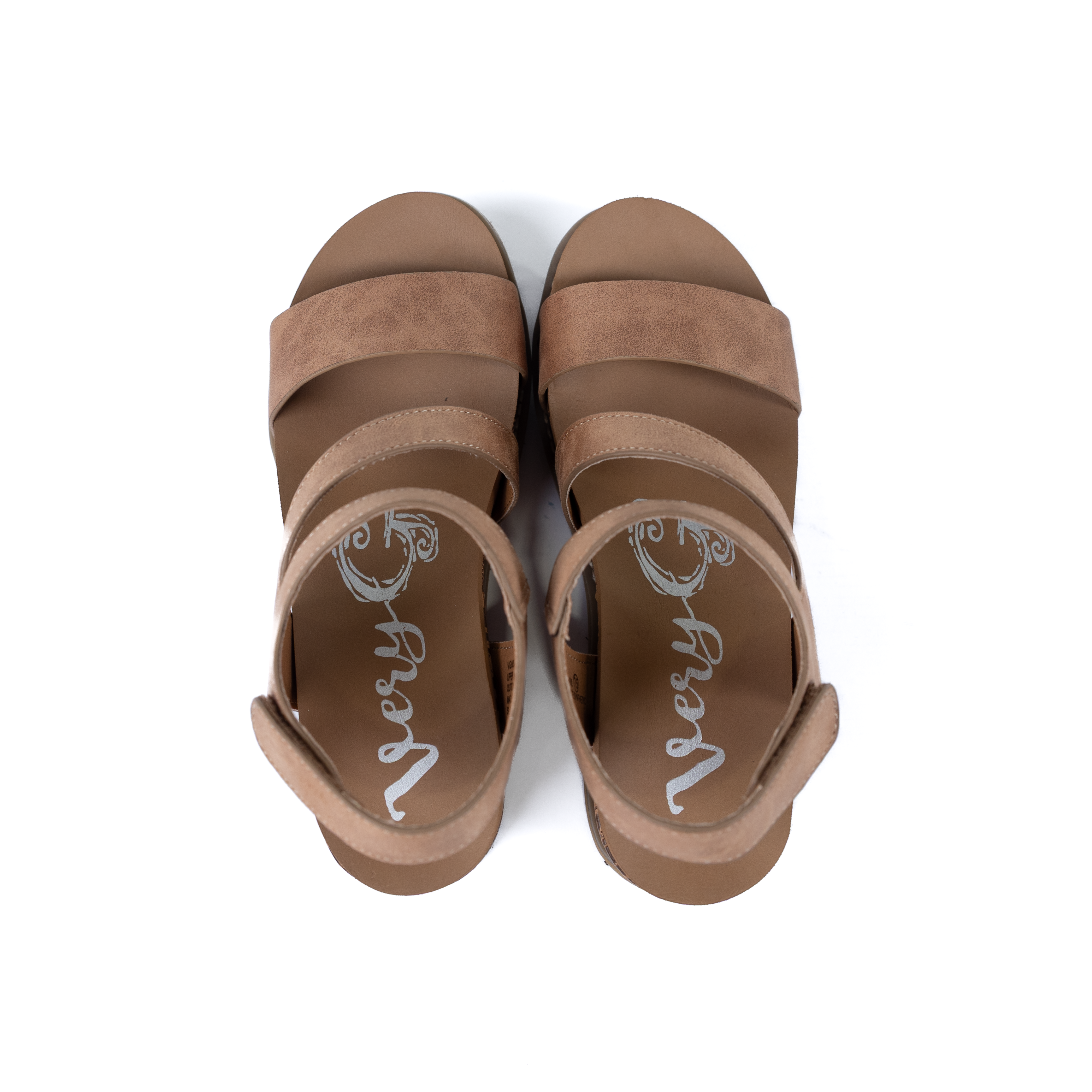 Women's Very G Verde Trail Nude Open Toe Wedge Sandals VGWS0146-430