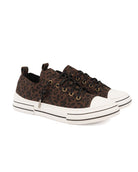 Very G Women's Dark Brown Aman Leopard 3 Casual Shoes
