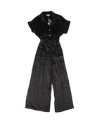 ee:some Women's Black Satin Jumpsuit BH17107
