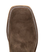 Anderson Bean Men's Chocolate Chap Suede Chino Kidskin Square Toe Boots 
