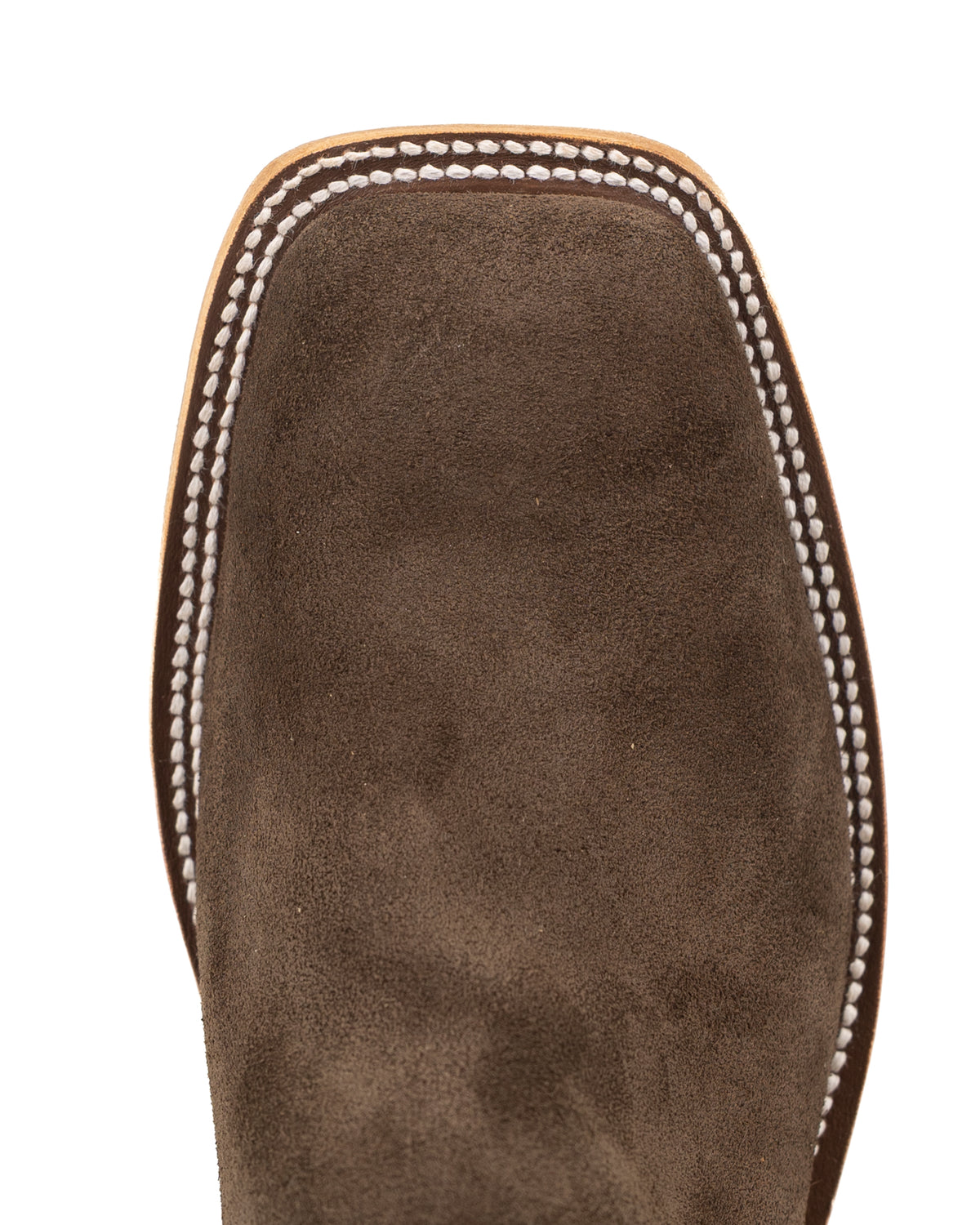 Anderson Bean Men's Chocolate Chap Suede Chino Kidskin Square Toe Boots 