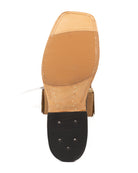 Anderson Bean Men's Chocolate Chap Suede Chino Kidskin Square Toe Boots 