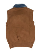 ee:some Women's Coco Denim Tie Neck Sleeveless Knit Top 