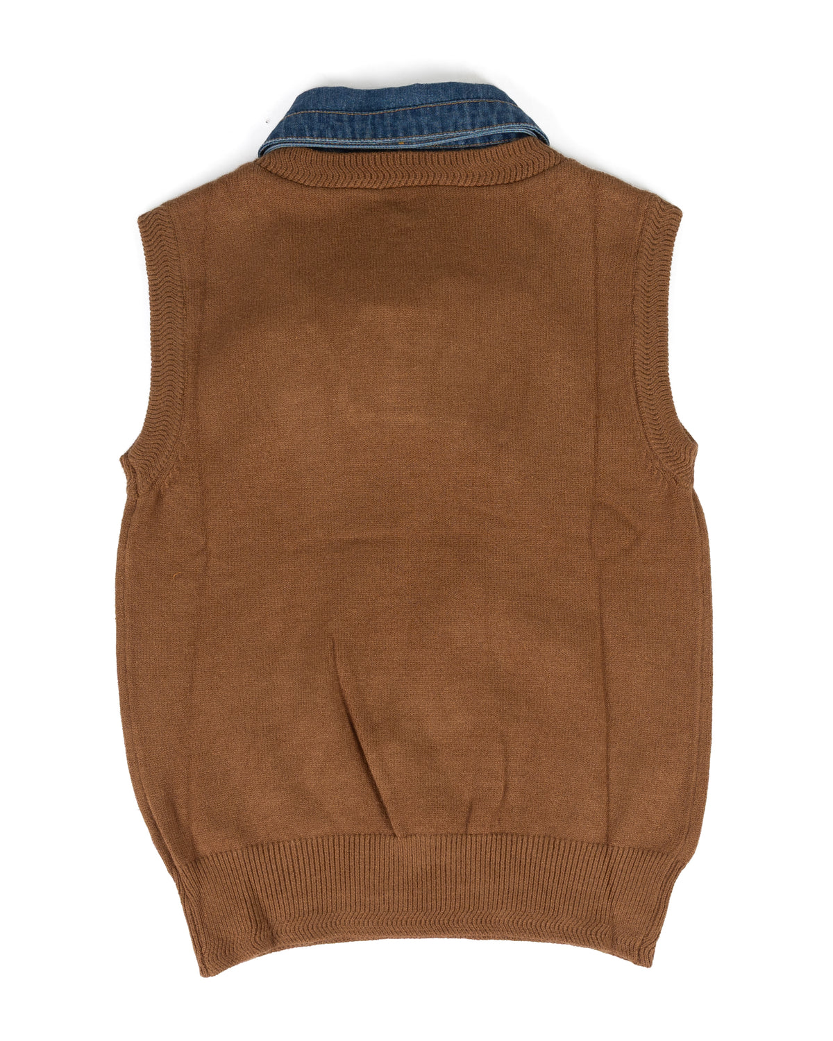 ee:some Women's Coco Denim Tie Neck Sleeveless Knit Top 