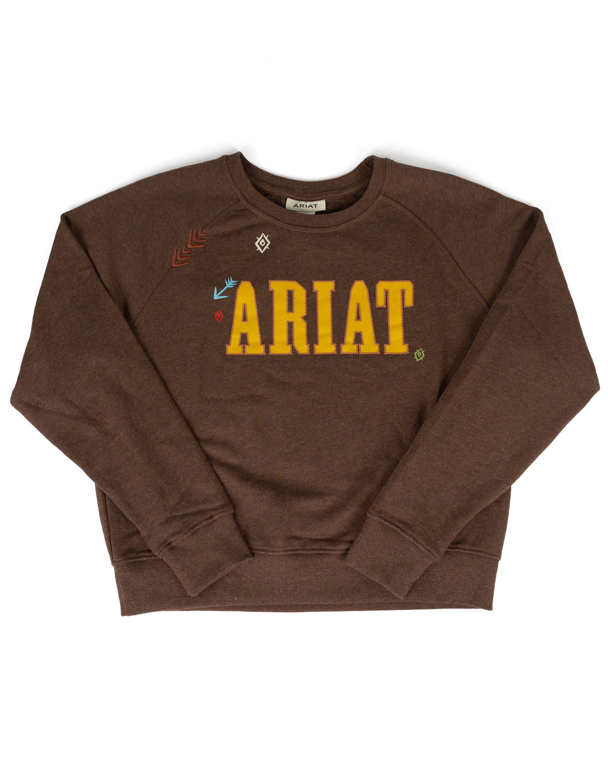 Ariat Women's Chicory Coffee Heather Crewneck Sweatshirt 10079633